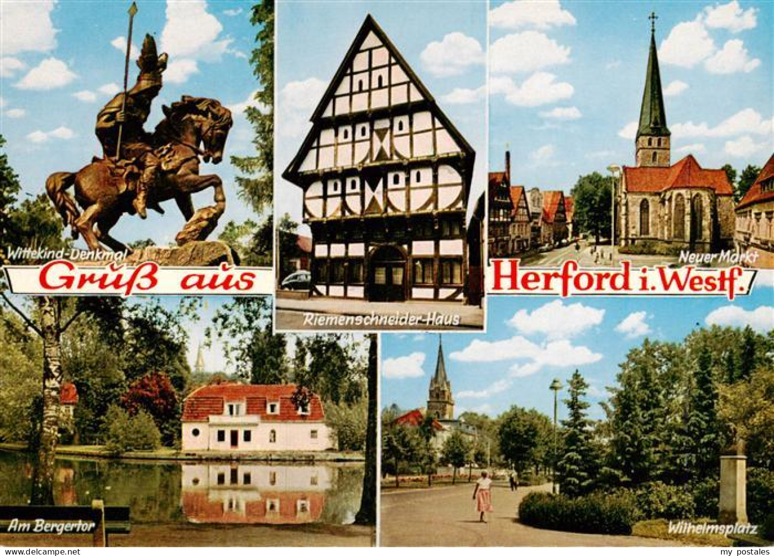 73943824 Herford Wittekind Denkmal Riemenschneider Haus Neuer Markt Am Bergertor - Herford