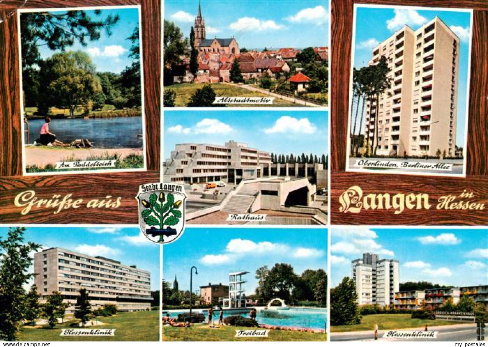 73943792 Langen_Hessen Paddelteich Altstadt Rathaus Oberlinden Berliner Allee He - Langen