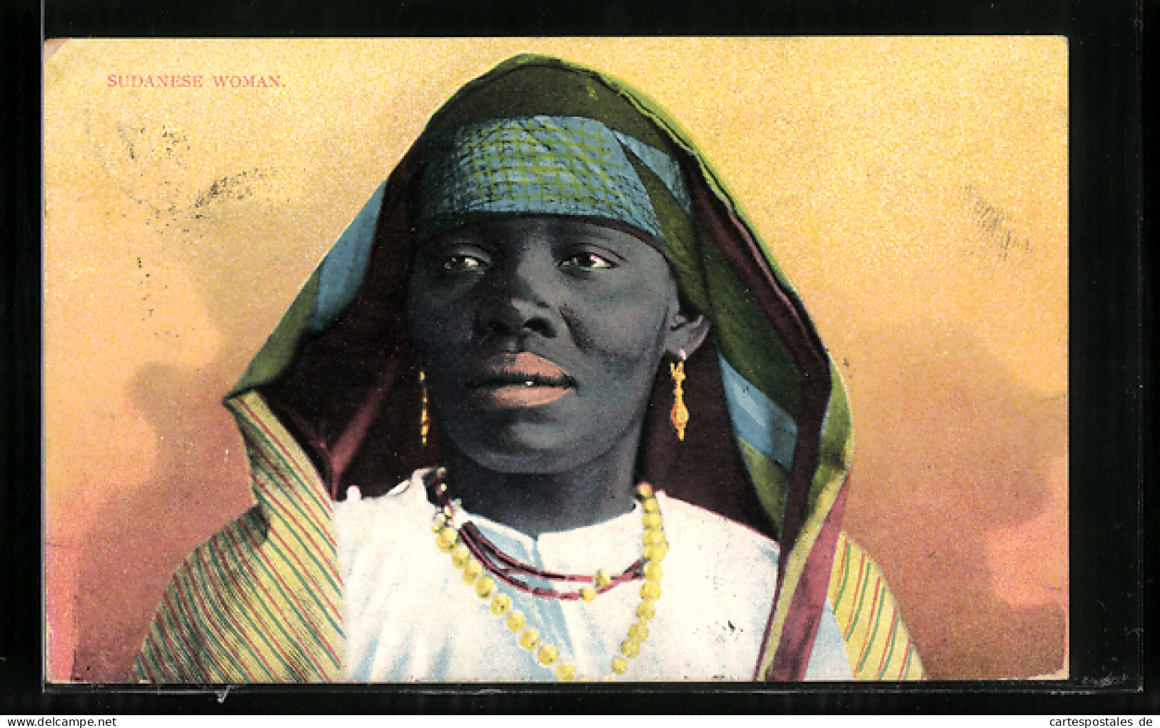 CPA Sudanese Woman, Sudanesische Frau Avec Kopfbedeckung  - Non Classés
