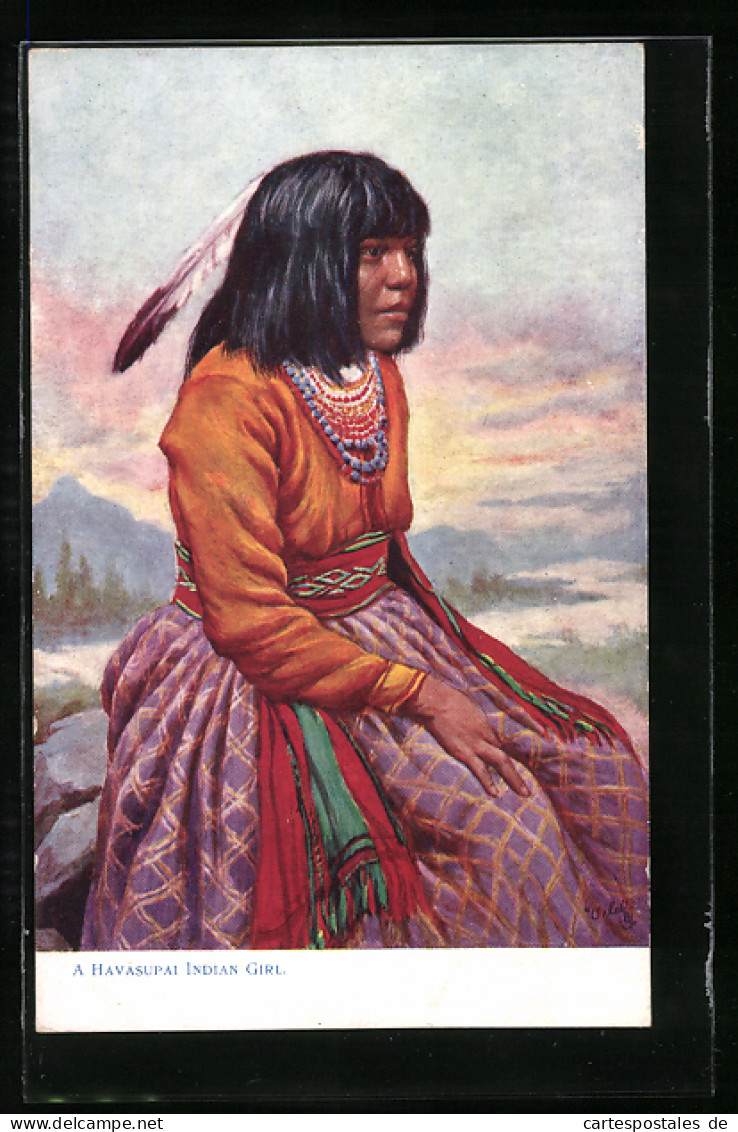 AK A Havasupai Indian Girl - Indianer  - Indiens D'Amérique Du Nord