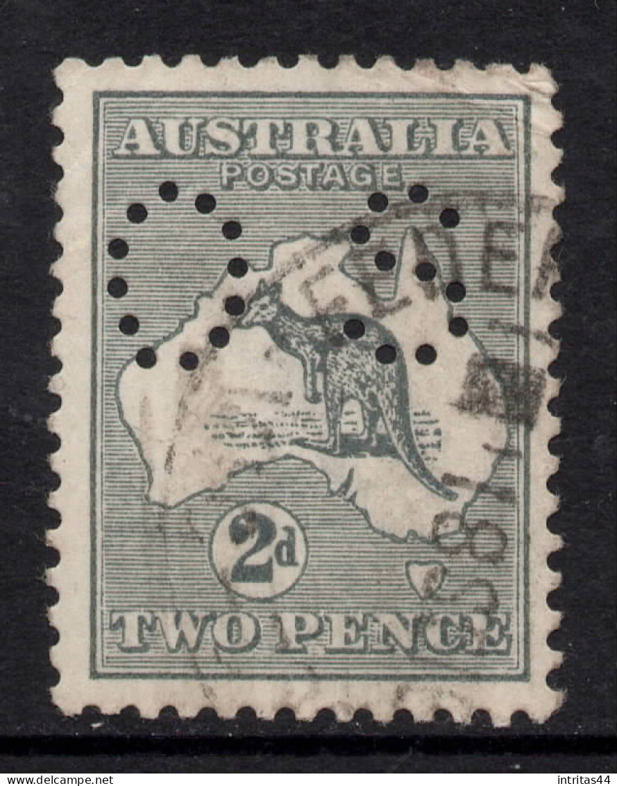 AUSTRALIA 1915 2d GREY KANGAROO (DIE I) STAMP "OS" PERF.12 WMK 5  SG.O31 VFU. - Gebraucht