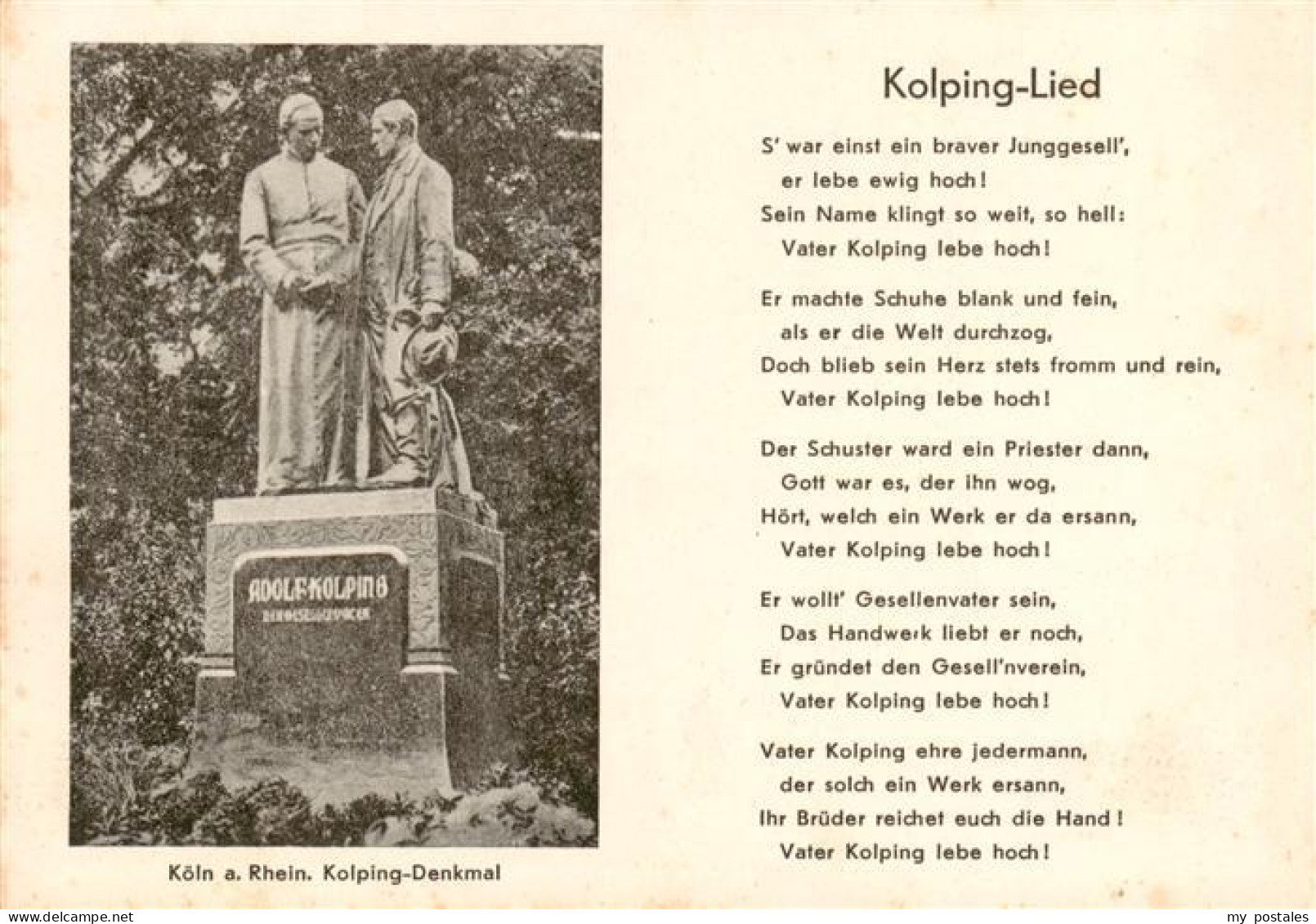 73863808 Koeln  Rhein Kolping-Lied Denkmal  - Köln