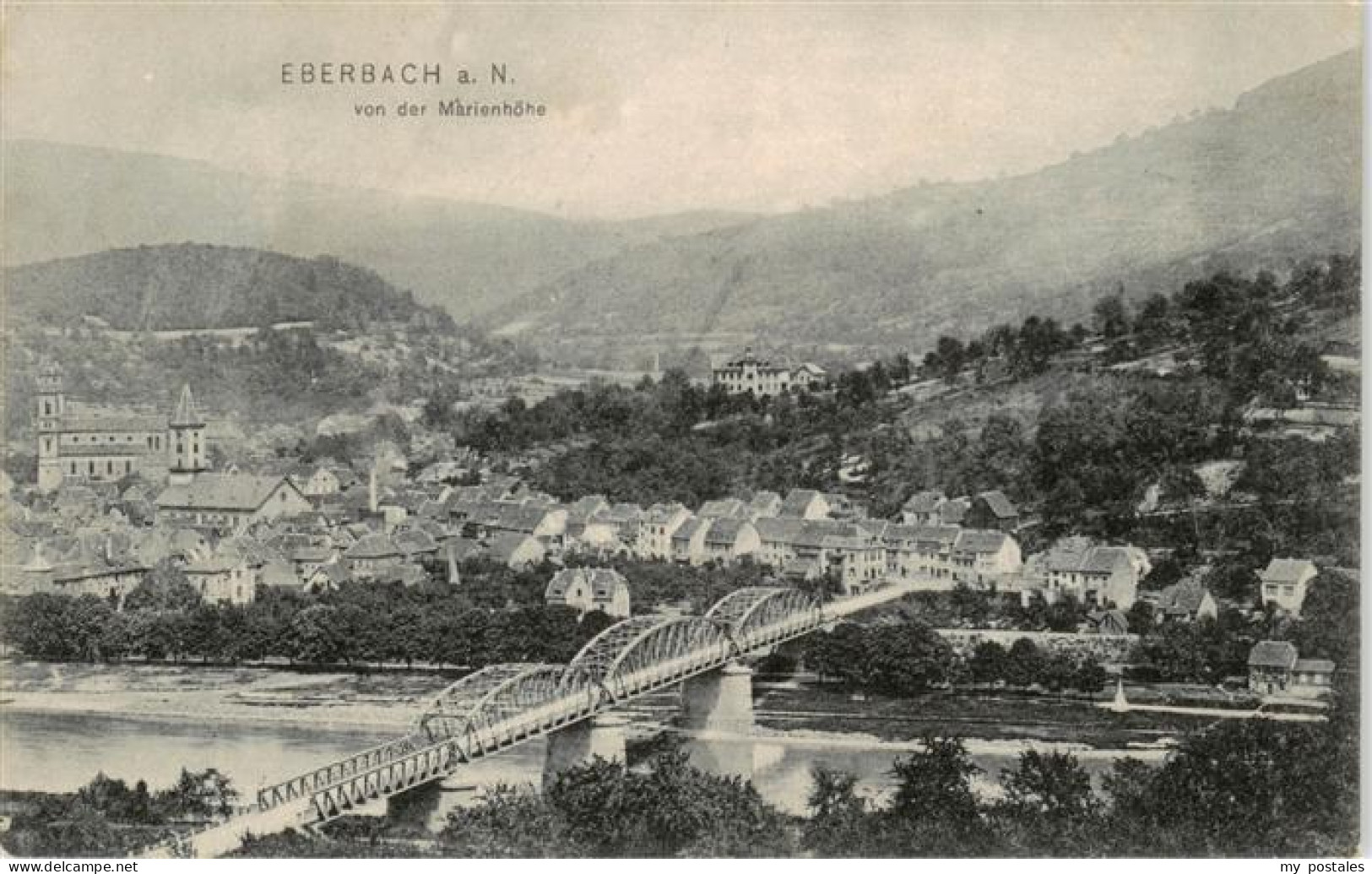 73863751 Eberbach Baden Neckar Panorama Blick Von Der Marienhoehe  - Eberbach