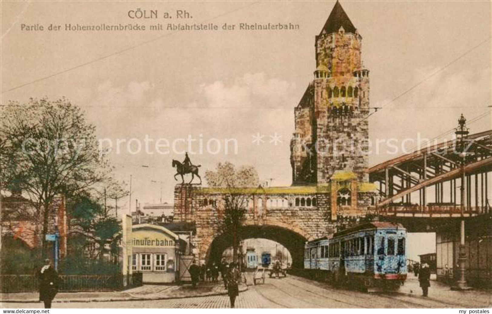 73795282 Coeln Rhein Partie Der Hohenzollernbruecke Mit Abfahrtstelle Der Rheinu - Köln