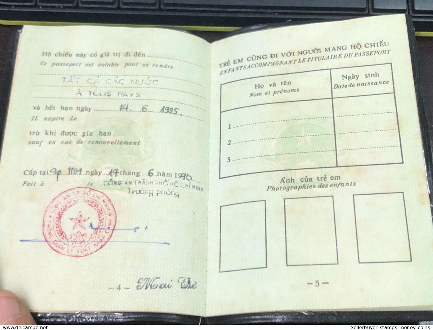 VIET NAM -OLD-ID PASSPORT-name-DO KIM ANH-1995-1pcs Book - Sammlungen