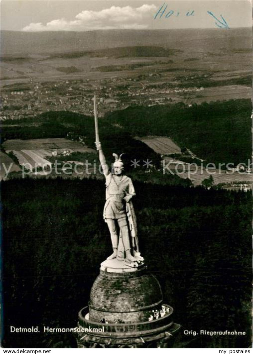 73284937 Detmold Fliegeraufnahme Hermannsdenkmal Detmold - Detmold