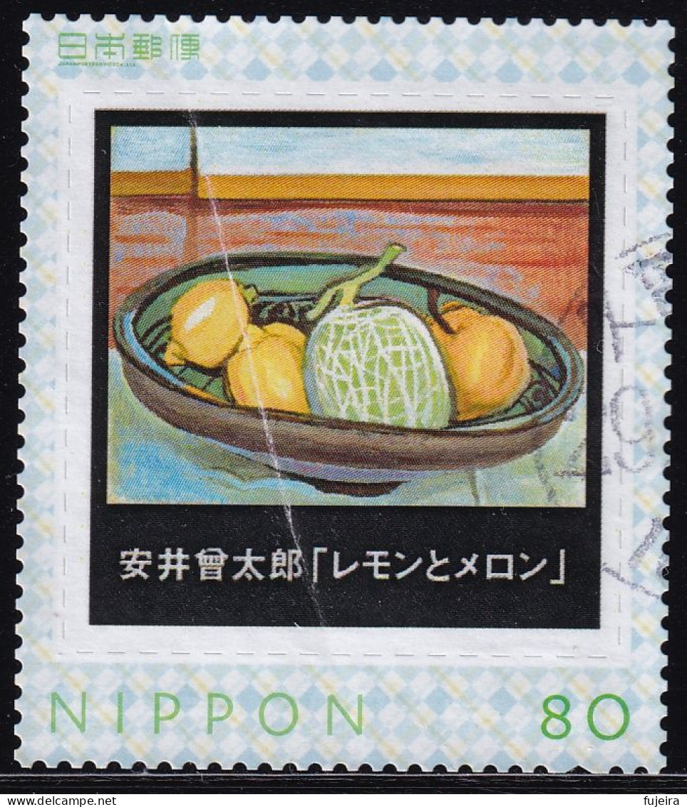 Japan Personalized Stamp, Sotaro Yasui Lemon And Melon (jpv9937) Used - Oblitérés