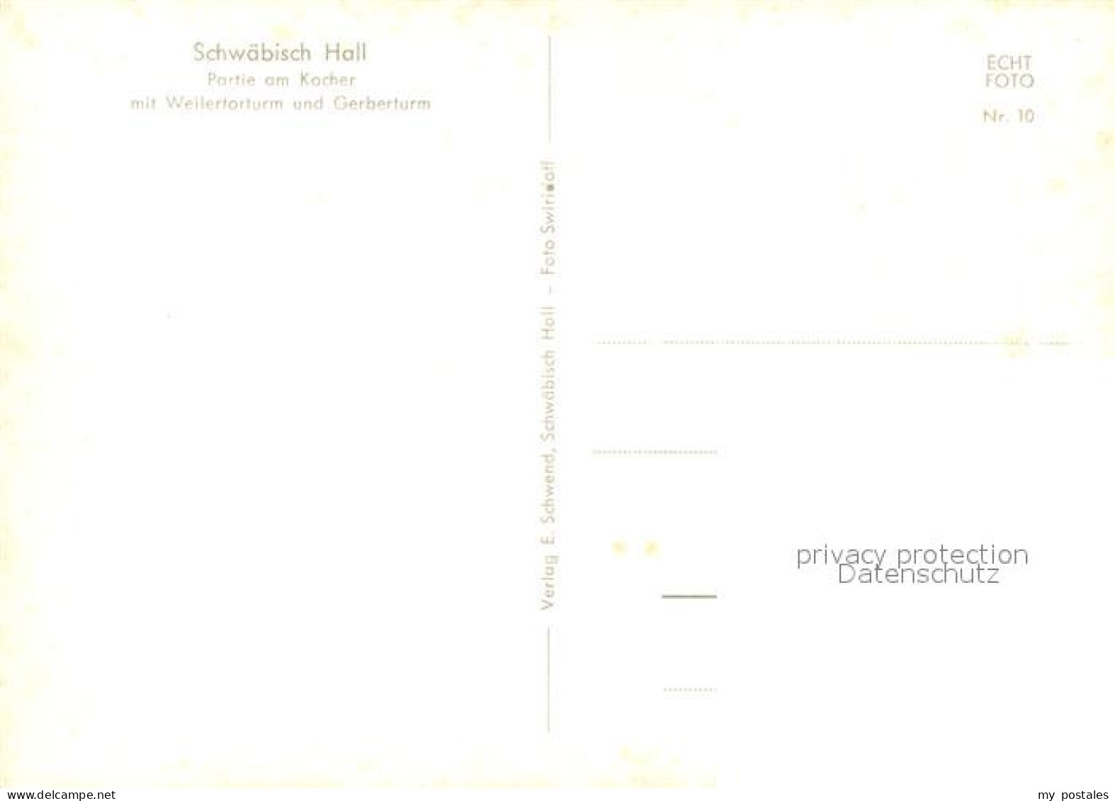 73283745 Schwaebisch Hall Partie Am Kocher Mit Weilertorturm Und Gerberturm Schw - Schwäbisch Hall