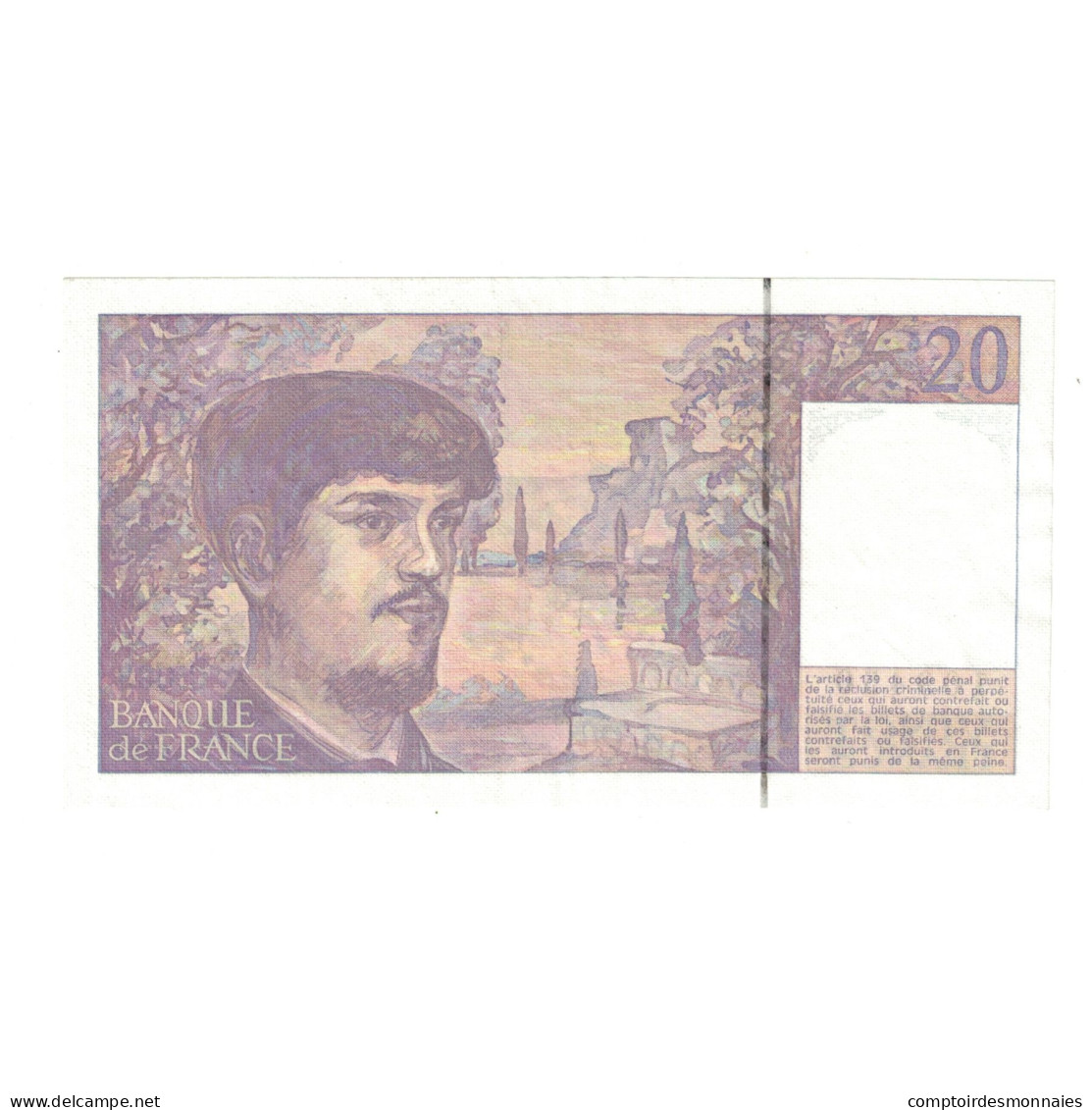 France, 20 Francs, Debussy, 1991, C.033, NEUF, Fayette:66Bis.2, KM:151e - 20 F 1980-1997 ''Debussy''