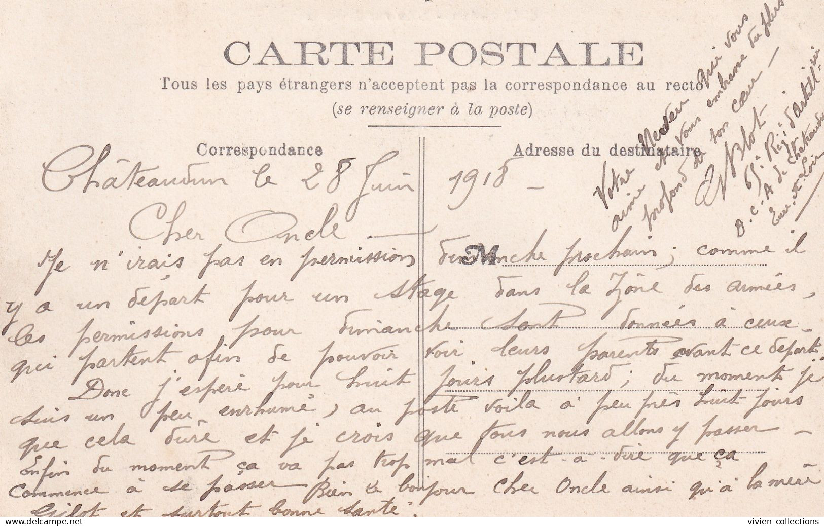 Châteaudun (28 Eure Et Loir) La Rue De Varize - édit. Laussedat N° 2 Circulée 1918 FM 65eme Régiment D'artillerie - Chateaudun