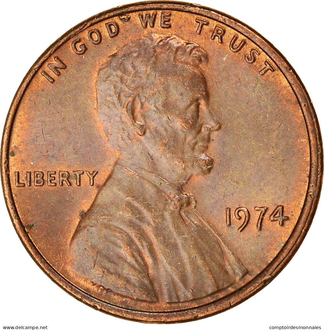 Monnaie, États-Unis, Lincoln Cent, Cent, 1974, U.S. Mint, Philadelphie, TTB - 1859-1909: Indian Head