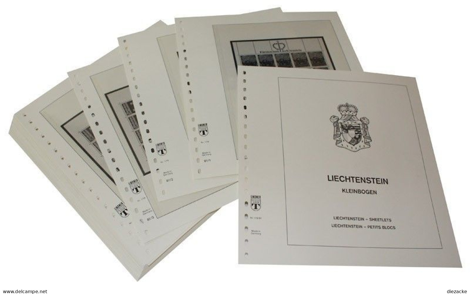 Lindner-T Liechtenstein Kleinbogen 1985-1986 Vordrucke 179-85 Neuware ( - Afgedrukte Pagina's