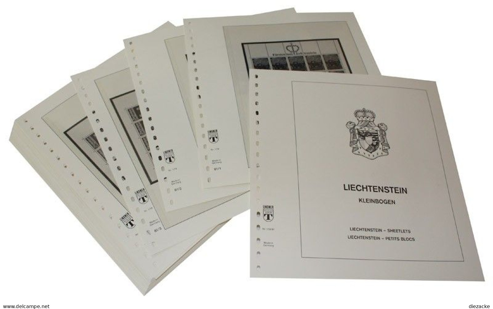 Lindner-T Liechtenstein Kleinbogen 1981-1982 Vordrucke 179-81 Neuware ( - Pre-printed Pages
