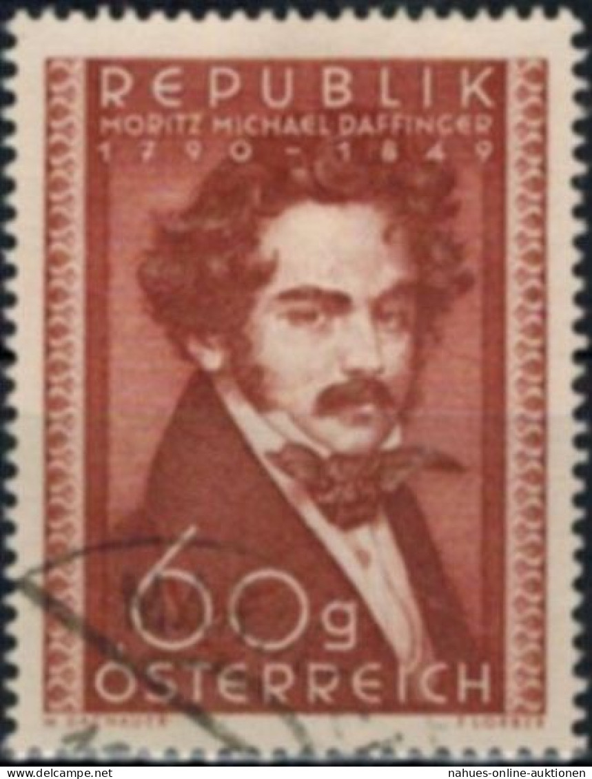 Österreich 948 Gestempelt Moritz Daffinger Maler 1950 - Storia Postale