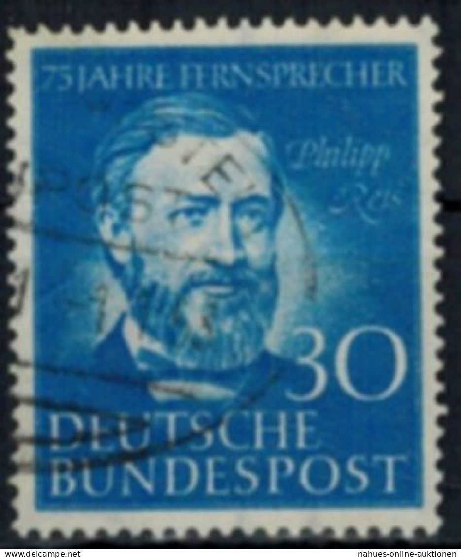 Bund 161 Philipp Reis 75 Jahre Telefon 30 Pfg. Gestempelt 1952 Kat.-Wert 18,00 - Used Stamps