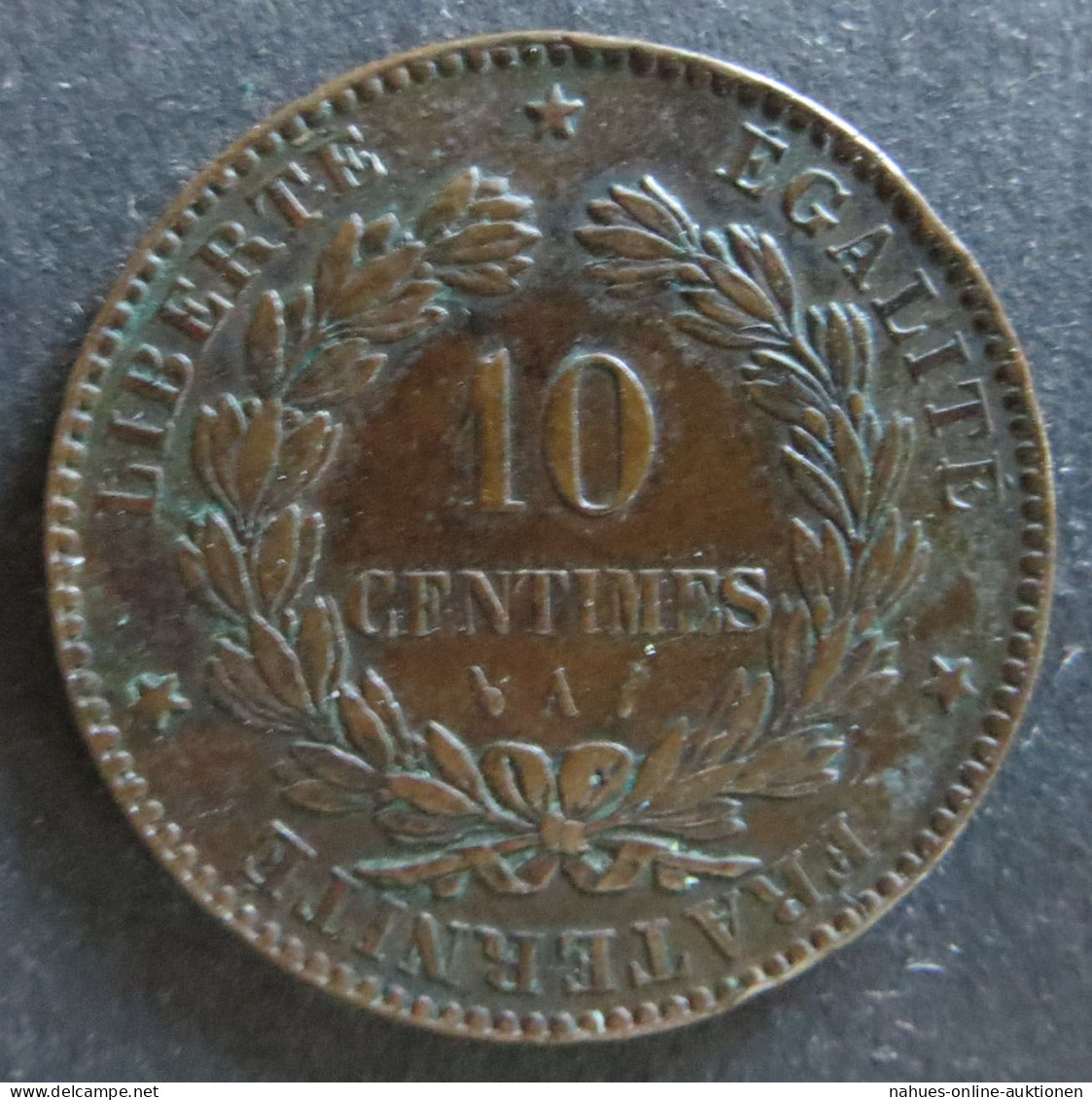 Münze Frankreich 1886 - 10 Centimes Dritte Republik Kupfer Ss - Otros & Sin Clasificación