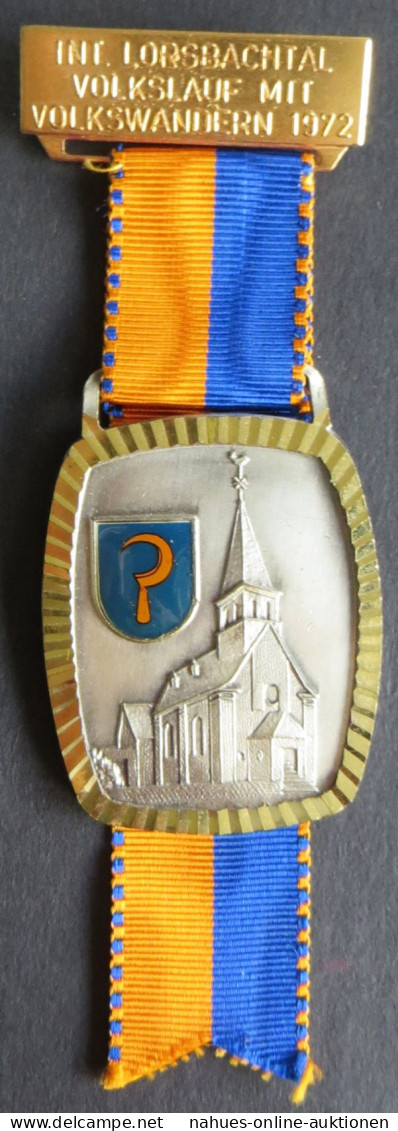 Sport Medaille Intern. Lorsbachtal Volkslauf Mit Volkswandern 1972 - Commémoratives