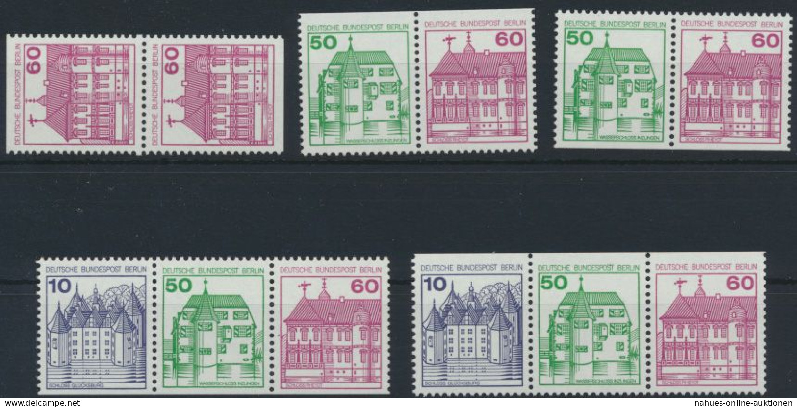 Berlin Zusammendrucke B & S MH 12 W75-W78 611 C/D Postfrisch 1980 Kat. 45,00 - Covers & Documents