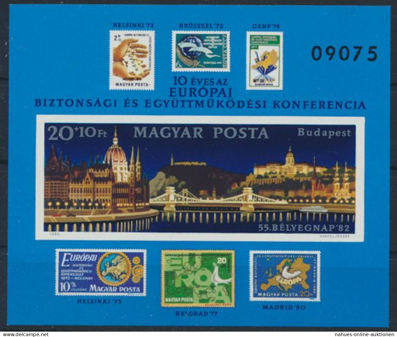 Ungarn Block 159 B Postfrisch - 10 Jahre KSZE 1982 - Storia Postale