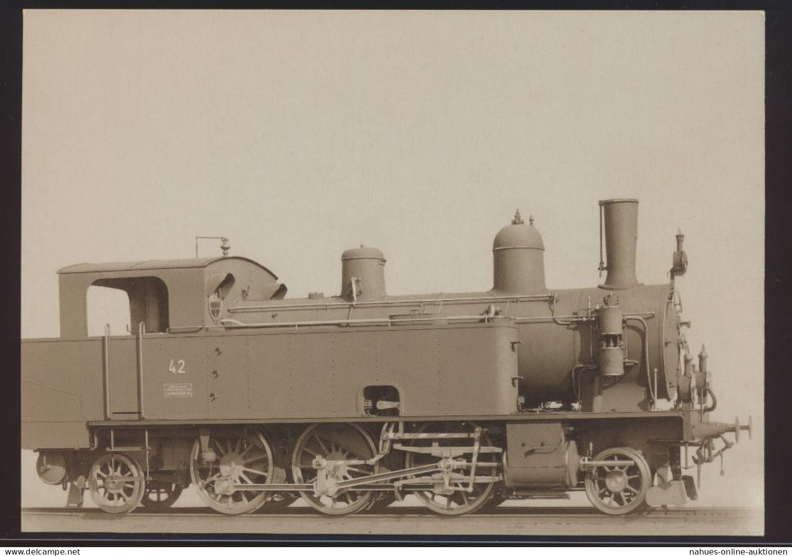 Eisenbahn Foto Ansichtskarte Ec 3-5 Nr. 42 Tenderlokomotive Thunerseebahn TSB - Altri & Non Classificati