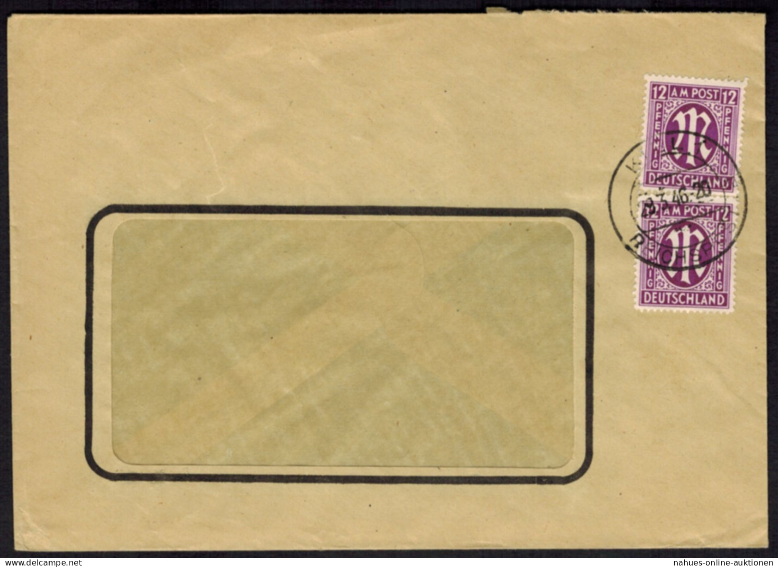Bizone Brief 23 MEF Auf Geschäftsbrief Mit Stempel Kiel Reichspost 29.3.1946 - Brieven En Documenten