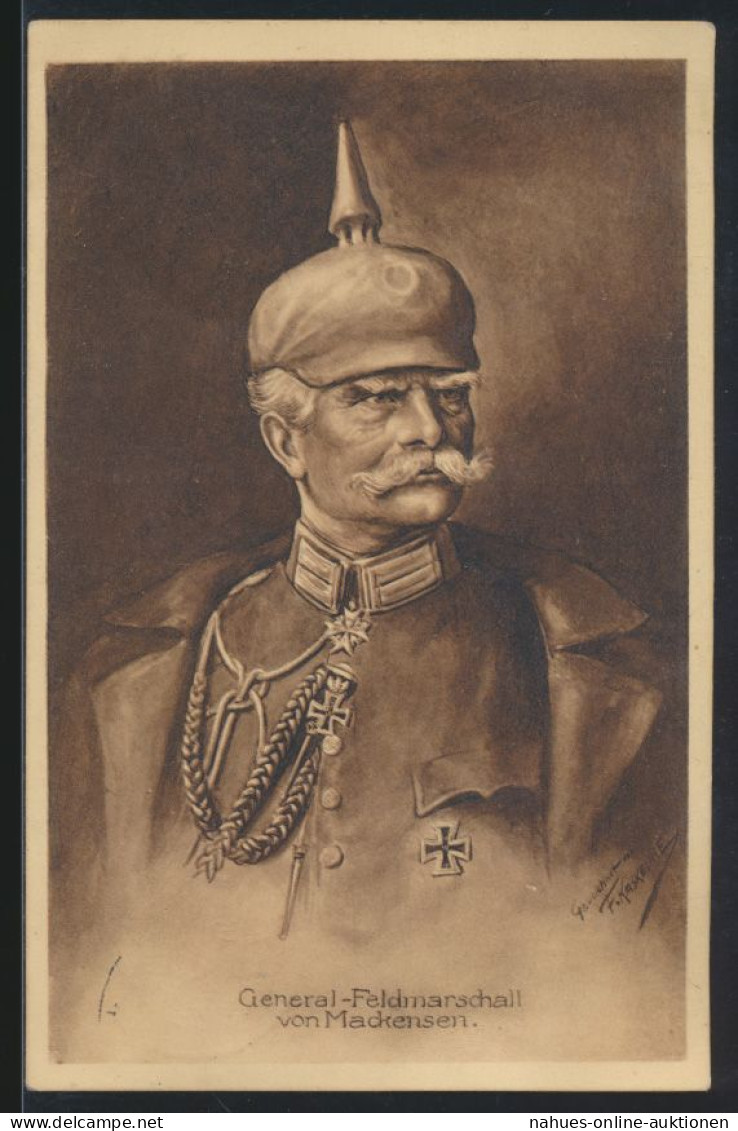 Militaria Foto Künstler Ansichtskarte General Feldmarschall Von Mackensen Sign. - 1914-18