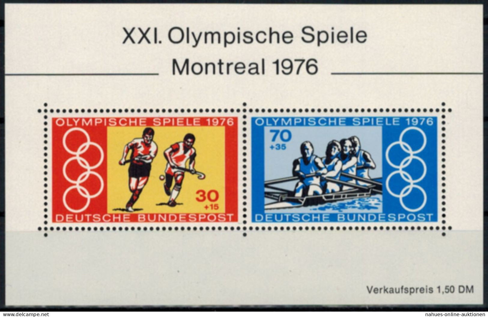 Sport Bund Block 12 Olympia Sommerspiele Montreal Tadellos Postfrisch KatW. 3,00 - Briefe U. Dokumente