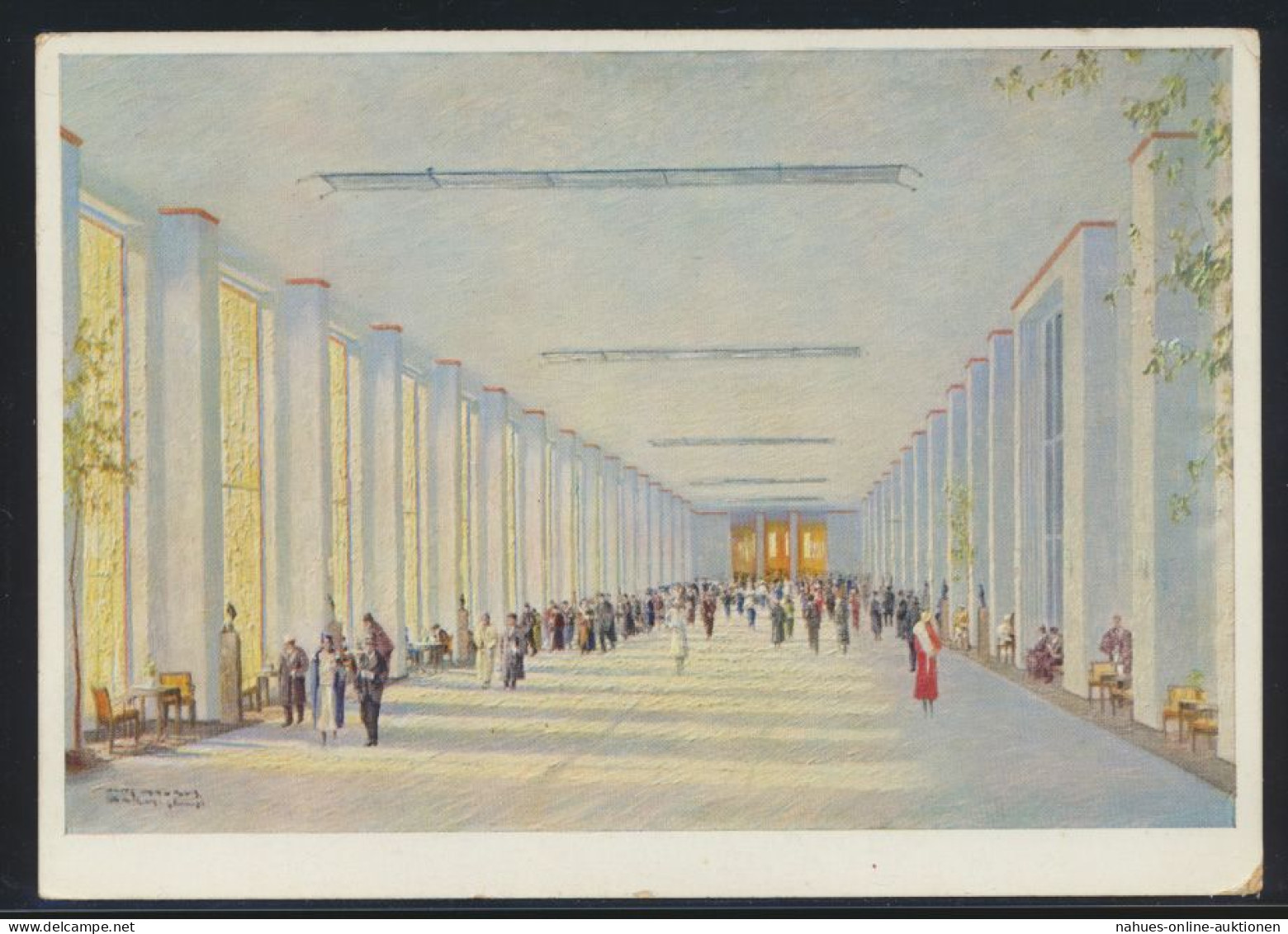 Ansichtskarte Bad Tölz Art Deco Künstlerkarte Trink Und Wanderhalle Konzertsaal - Ohne Zuordnung