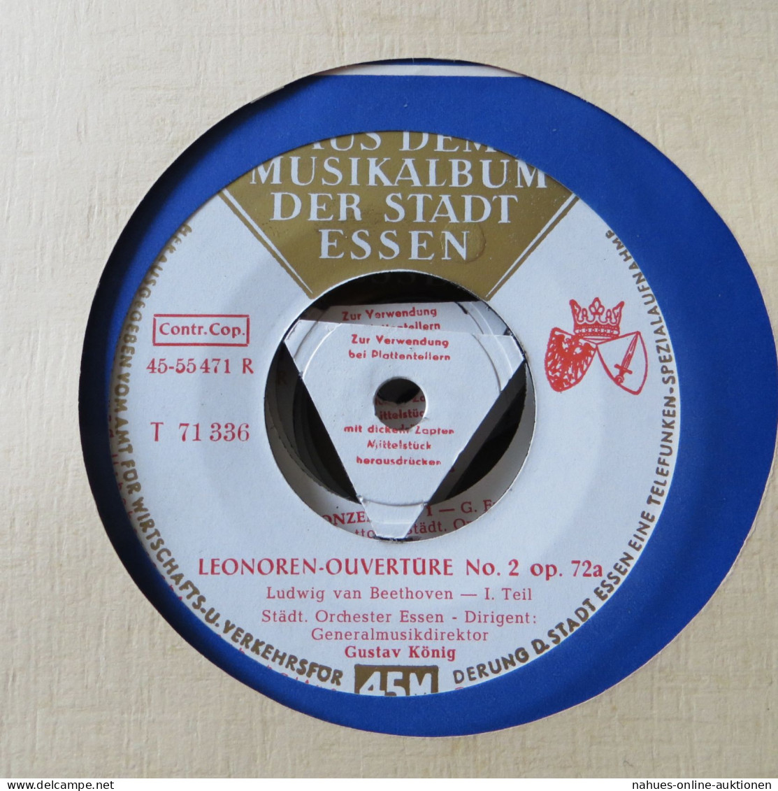 Musik Schallplatten Vinyl Album Stadt Essen Geprägtes Wappen + 8 St. Telefunken - Collezioni