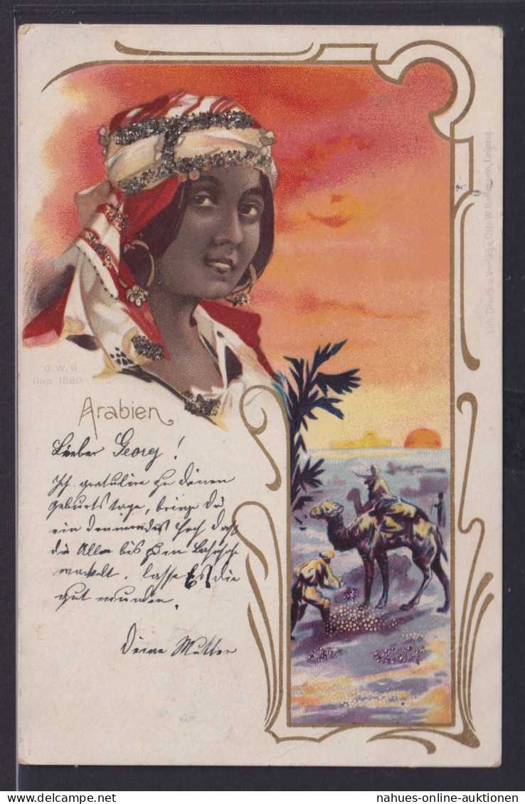 Ansichtskarte Jugendstil Art Nouveau Arabien Frauen Schönheit Künstlerkarte - Otros & Sin Clasificación