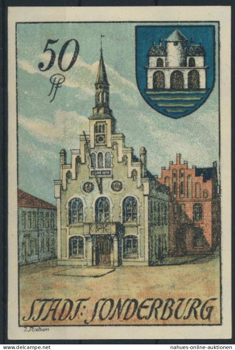 Geldschein Banknote Notgeld Sonderburg Sonderborg 50 Pfennig 1920 Vzg Gra 1240.2 - Andere & Zonder Classificatie