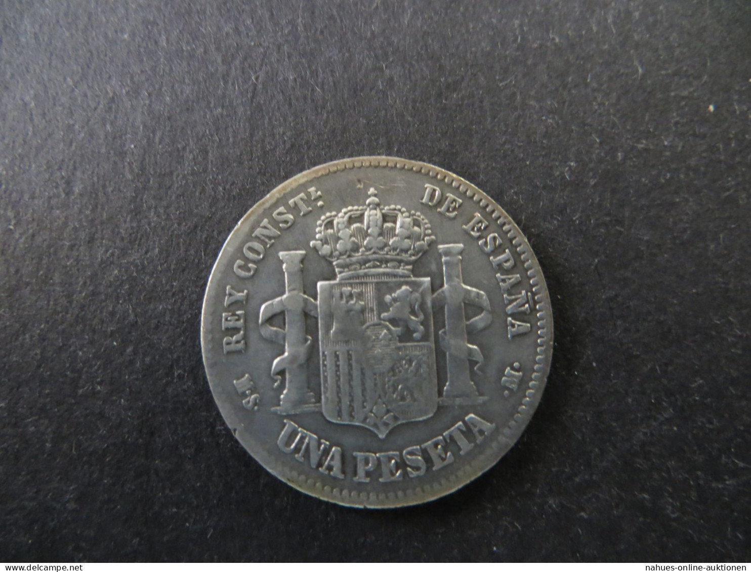 Münze Spanien Alfonso XII 1 Peseta 1883 Silber Ss Schön: 164 - Autres & Non Classés