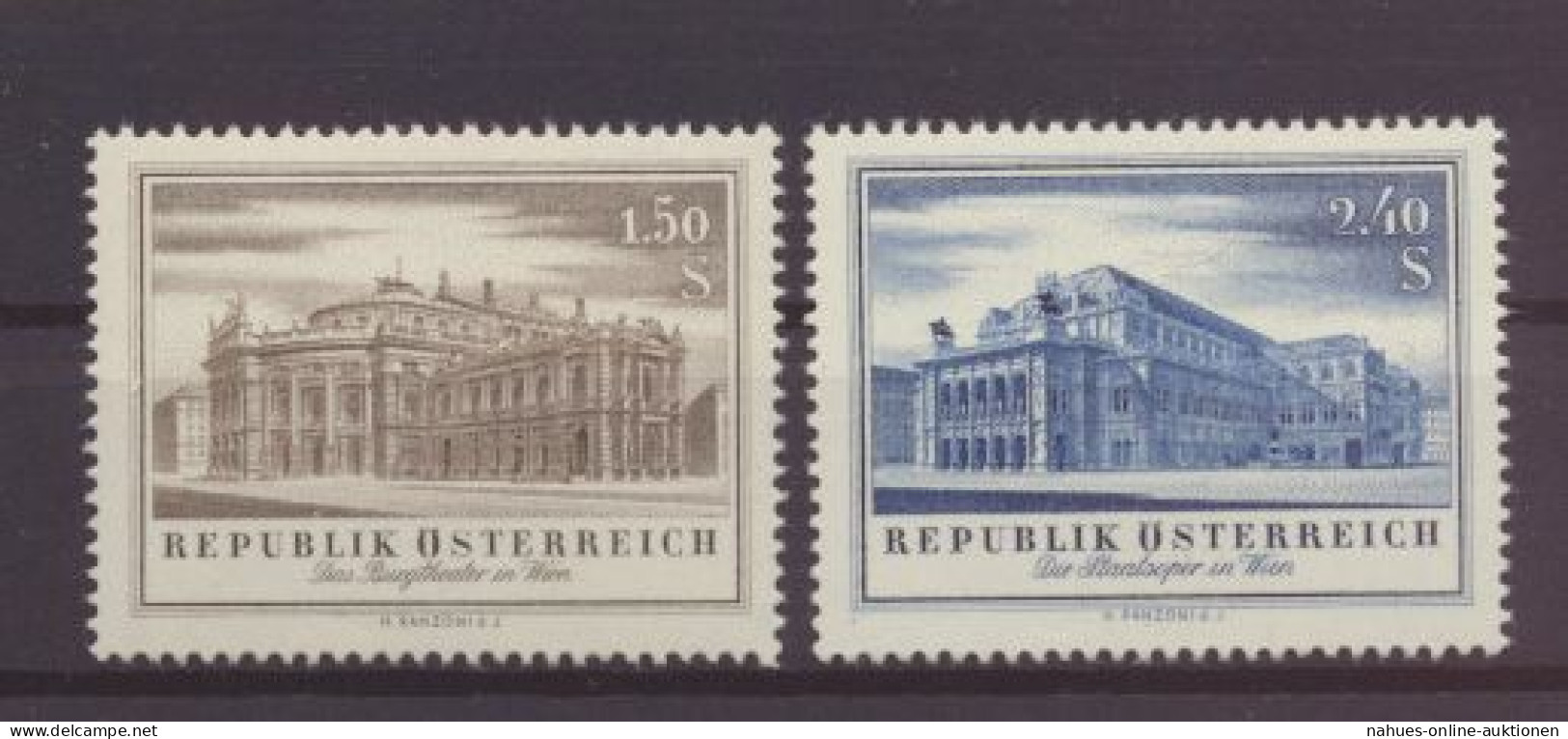 Österreich 1020-1021 Burgtheather Wien Luxus Postfrisch MNH - Lettres & Documents