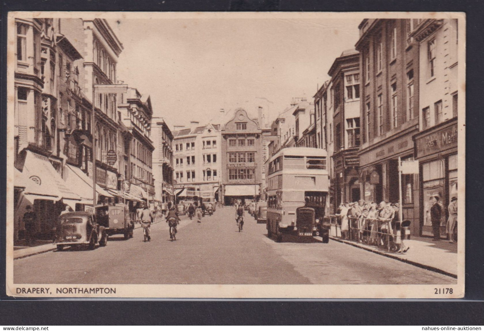 Ansichtskarte Northampton Drapery Grossbritannien Doppeldecker Bus Nach - Otros & Sin Clasificación