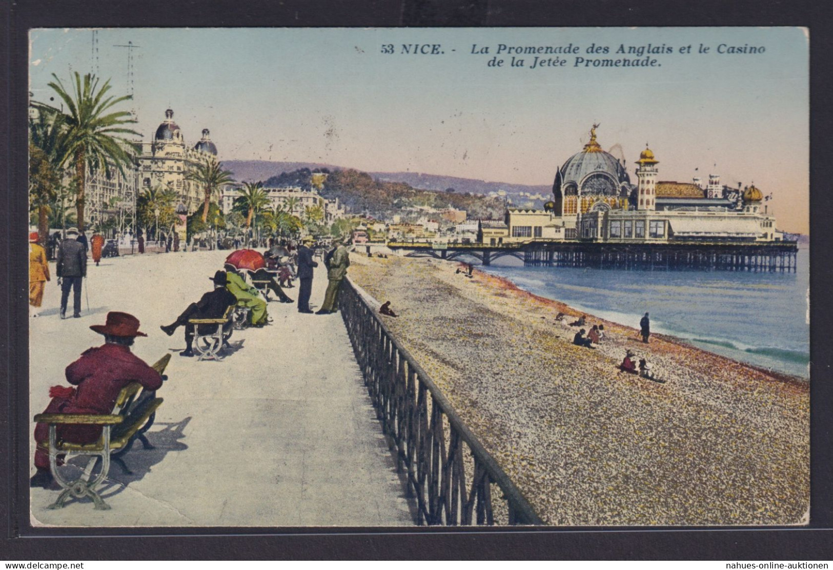 Frankreich Ansichtskarte Werbestempel Nice Pays D'enchantement Son Soleil - Briefe U. Dokumente