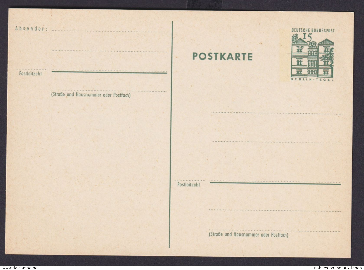 Bund Ganzsache P 82 Deutsche Bauwerke Aus 12 Jahrhunderten Berlin Tegel - Postcards - Used