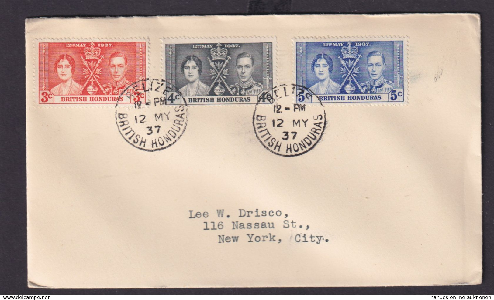 Briefmarken Britische Kolonien British Honduras König Georg Elisabeth Krönung - Honduras