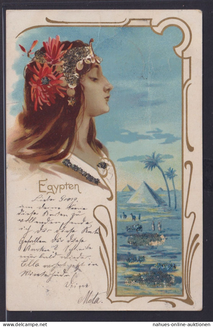 Ansichtskarte Jugendstil Art Nouveau Egypten Frau Schönheit Künstlerkarte - Unclassified