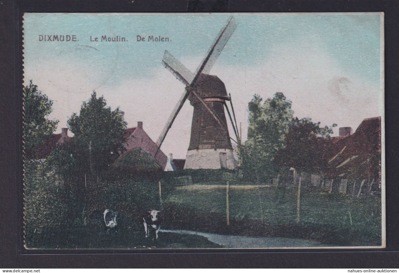 Ansichtskarte Dixmude Windmühle Belgien Nach Zwickau Sachen Feldpost - Autres & Non Classés