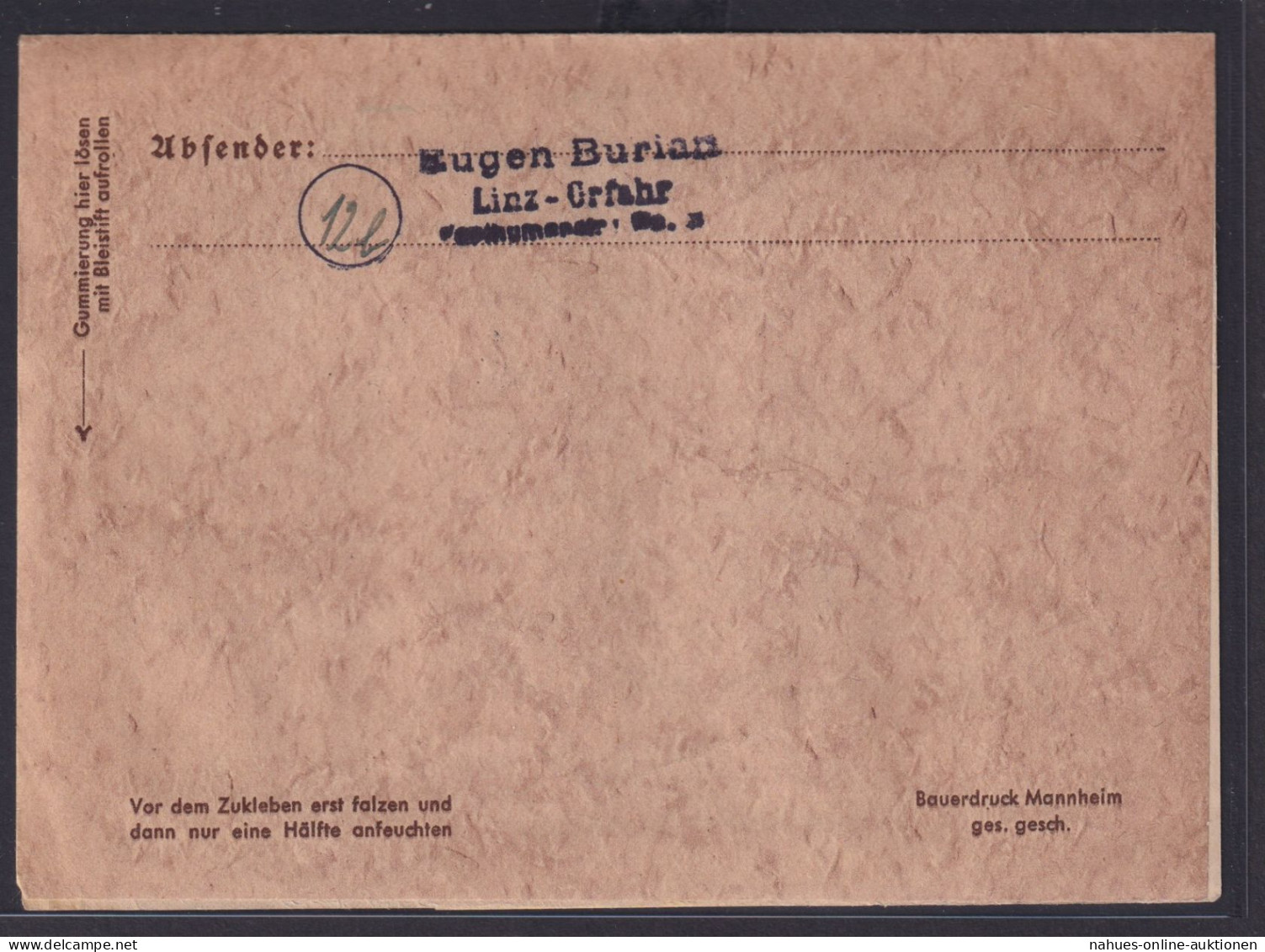 Ostmark Linz Deutsches Reich Brief EF 898 Landesschießen Tirol Österreich - Storia Postale