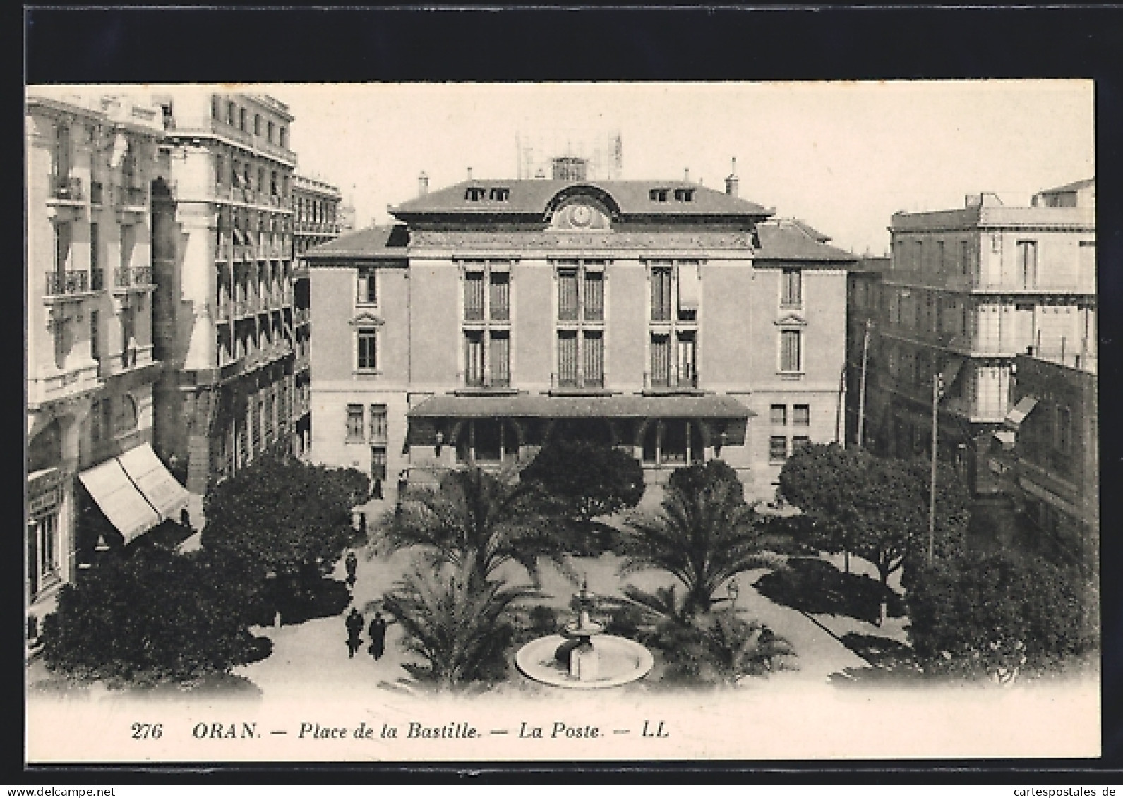CPA Oran, Place De La Bastille, La Poste  - Oran