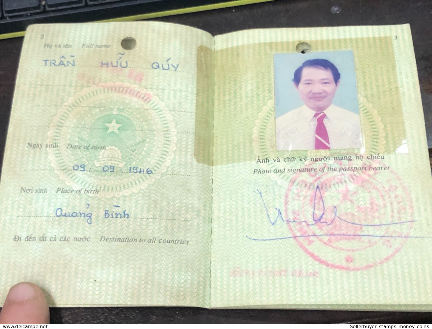 VIET NAM -OLD-ID PASSPORT-name-TRAN HUU QUY-2001-1pcs Book - Collections