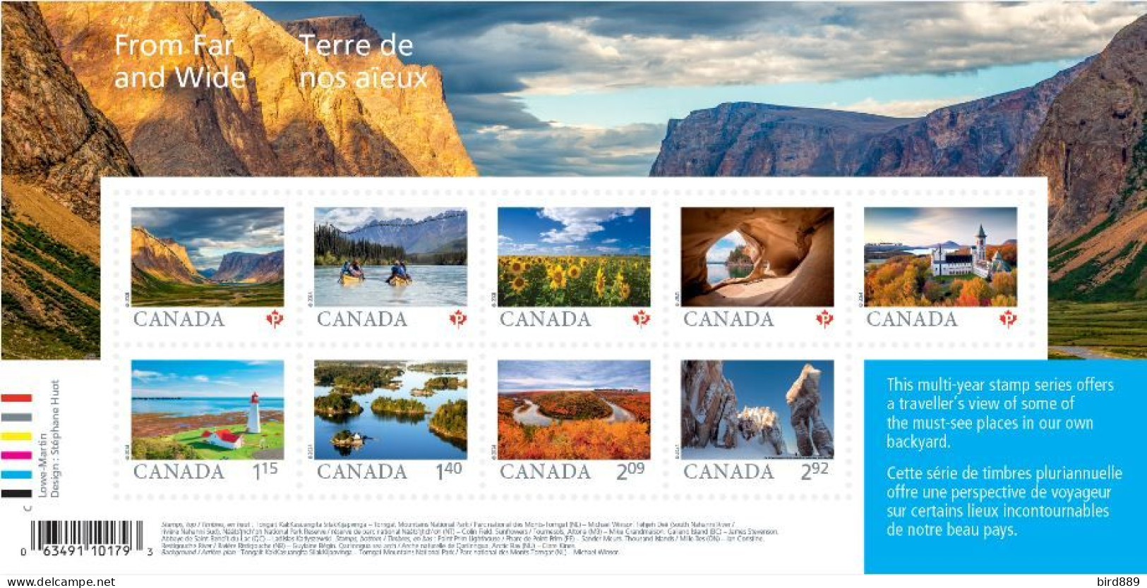 2024 Canada From Far And Wide Scenic Photography Mini Sheet Of 9 MNH - Ungebraucht
