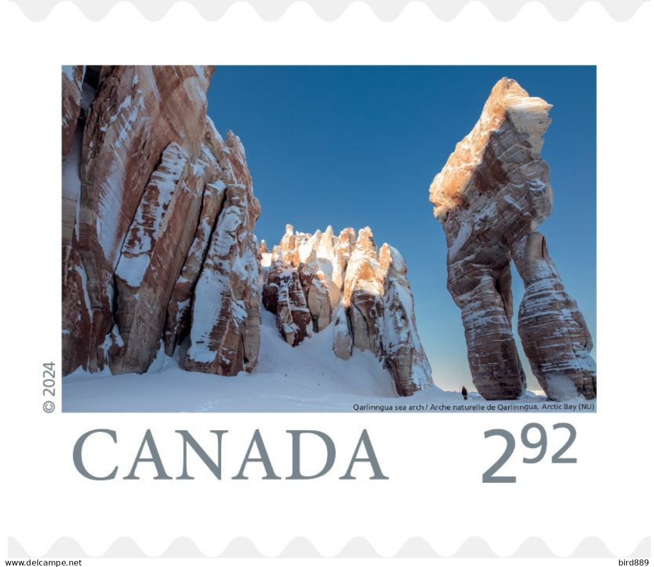 2024 Canada From Far And Wide Scenic Photography Qarlinngua Sea Arch, Arctic Baysingle Stamp From Roll MNH - Neufs