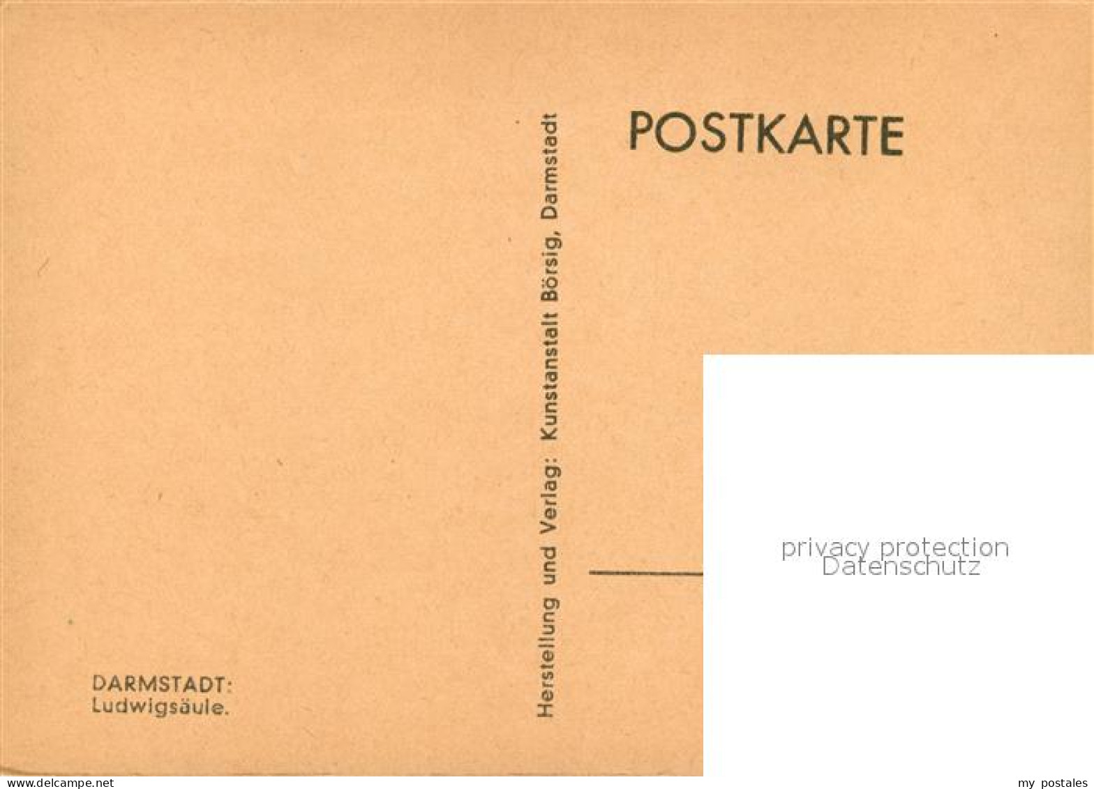 73281601 Darmstadt Ludwigsaeule Kuenstlerkarte Karl Weise Darmstadt - Darmstadt