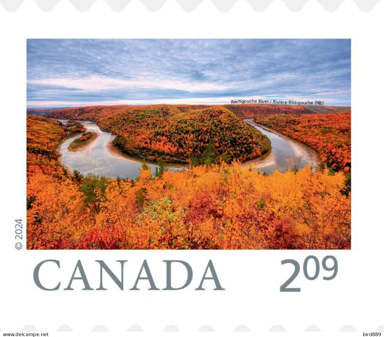 2024 Canada From Far And Wide Scenic Photography Restigouche River Stamp From Roll MNH - Ungebraucht
