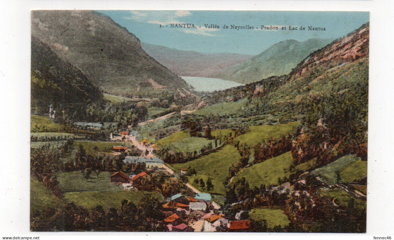 01 - NANTUA - Vallée De Neyrolles - Pradon Et Lac De Nantua - 1924  (L53) - Nantua