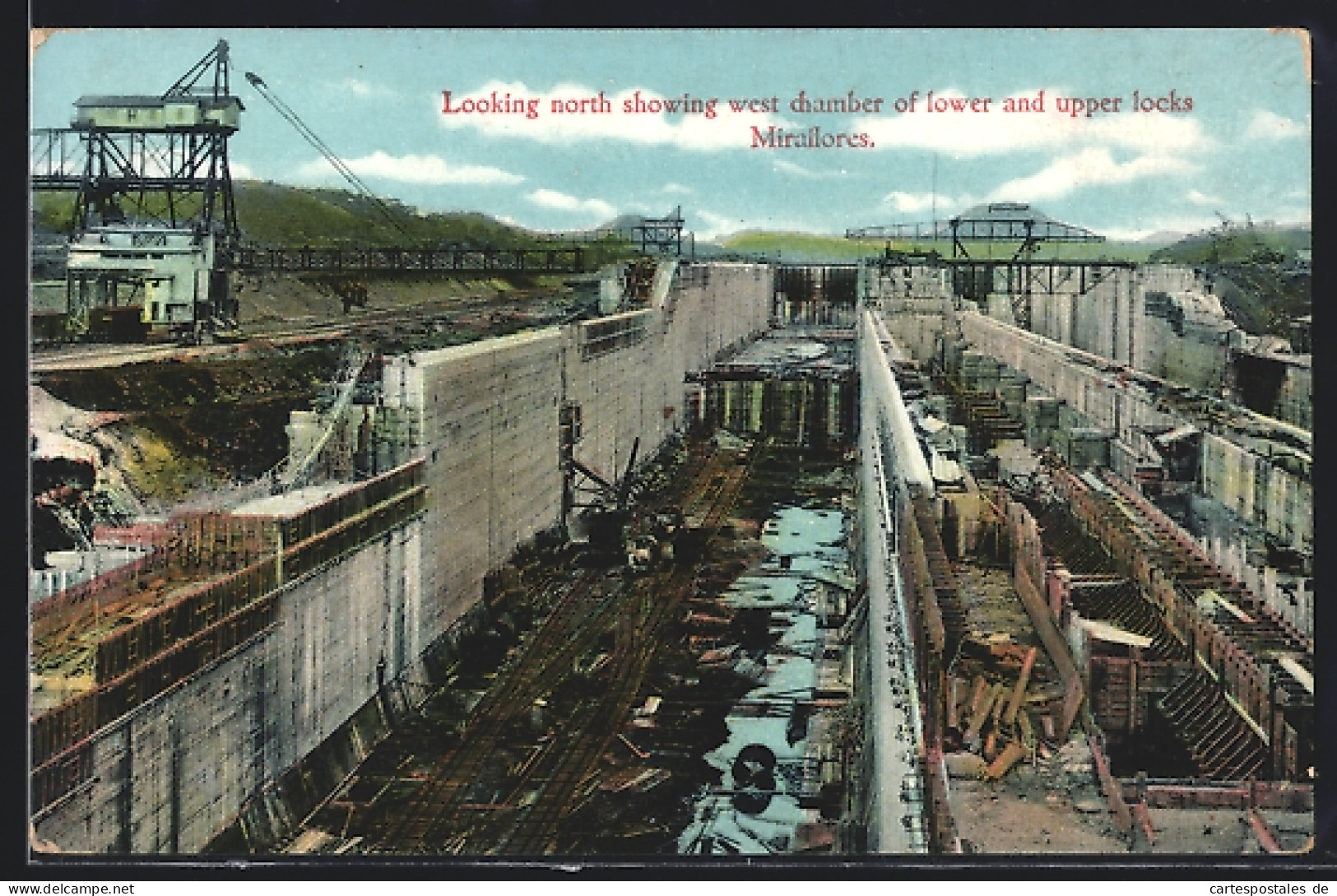 AK Miraflores, Looking North Showing West Chamber Of Lower An Upper Locks  - Panamá