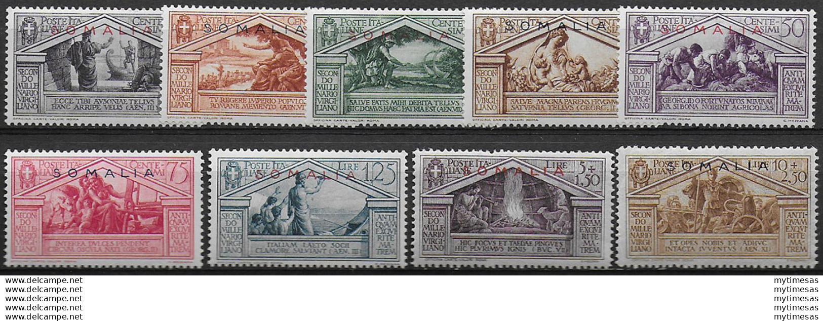 1930 Somalia Virgilio 9v. MNH Sassone N. 149/57 - Sonstige & Ohne Zuordnung
