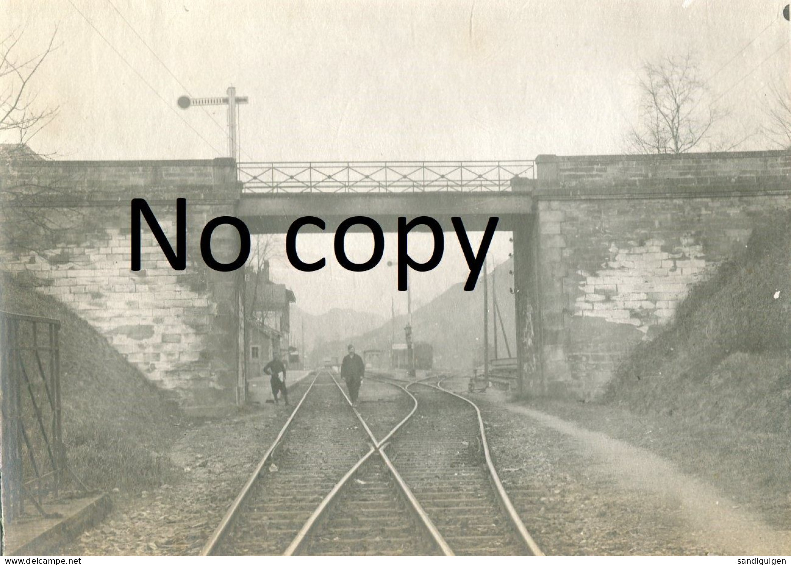 PHOTO FRANCAISE - PETIT PONT A LA SORTIE DE LA GARE DE WESSERLING PRES SAINT AMARIN - URBES HAUT RHIN - GUERRE 1914 1918 - Guerre, Militaire